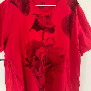 Red Graphic Rose T-Shirt express